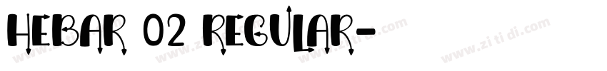 Hebar 02 Regular字体转换